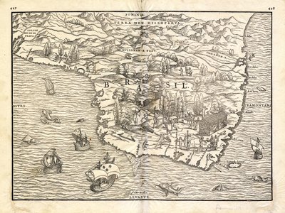 巴西地图 作者 乔万·巴蒂斯塔·拉穆西奥