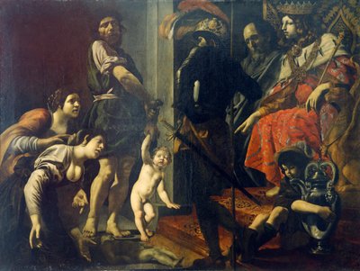 所罗门的审判》，乔瓦尼-巴蒂斯塔-卡拉乔洛（1578-1635 年），布面油画 作者 乔凡尼·巴蒂斯塔·卡拉乔洛