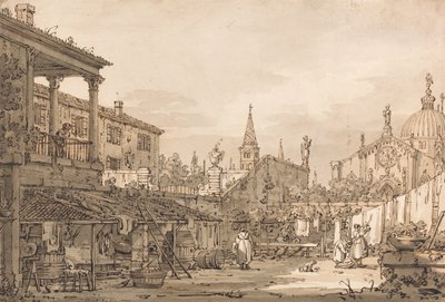 威尼斯庭院的随想曲 作者 乔瓦尼·安东尼奥运河（Canaletto）