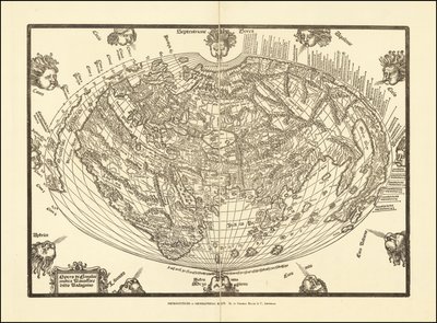 乔瓦尼-安德烈亚-瓦瓦索雷绘制的 1540 年世界地图 作者 乔瓦尼·安德烈·瓦瓦索里