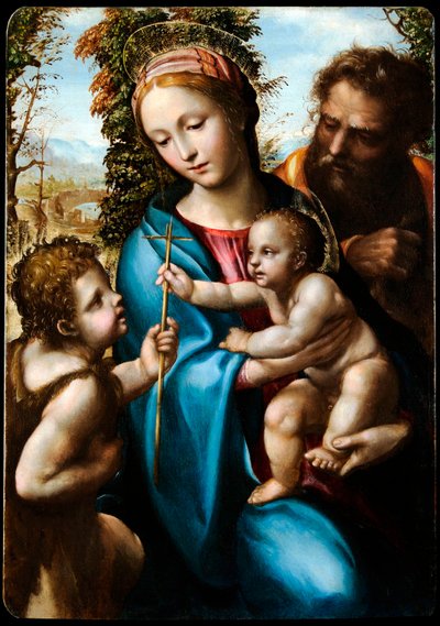 "La sainte famille avec saint Jean Baptiste enfant