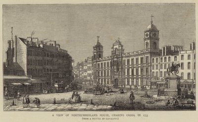 1753年，查林十字街的诺森伯兰庄园景观 作者 乔瓦尼·安东尼奥运河（Canaletto）