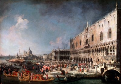 法国大使在1725-1726年到达威尼斯。 作者 乔瓦尼·安东尼奥运河（Canaletto）