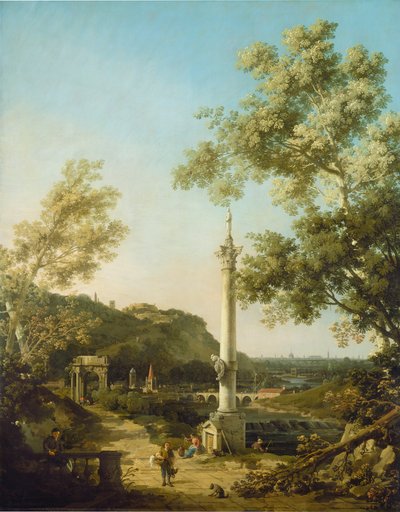 英国风景随想曲与列，c.1754 作者 乔瓦尼·安东尼奥运河（Canaletto）