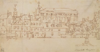 伦敦骑马卫队（纸和笔墨水） 作者 乔瓦尼·安东尼奥运河（Canaletto）