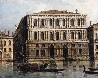来自威尼斯大运河的佩萨罗宫 作者 乔瓦尼·安东尼奥运河（Canaletto）