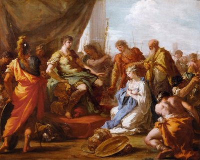 Baroque: The Continence of Scipio (Publius Cornelius Scipio Africanus, c. 235-183 BC) (Punic War) - The Continence of Scipio by Pellegrini, Giovanni Antonio (1675-1741) , ca. 1718-1719.布面油画 作者 乔凡尼·安东尼奥·佩莱格里尼