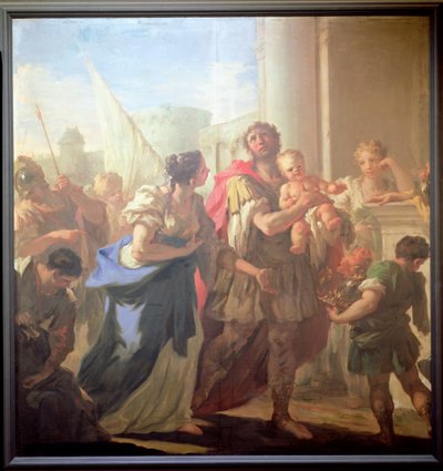 赫克托和安德罗玛奇，c.1708-10（布面油画） 作者 乔凡尼·安东尼奥·佩莱格里尼