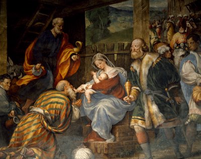 Adoration of the Magi 作者 乔凡尼·安东尼奥·波代诺内