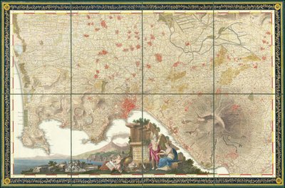 1793 年那不勒斯周边地区地图 作者 乔凡尼·安东尼奥·里兹·赞尼