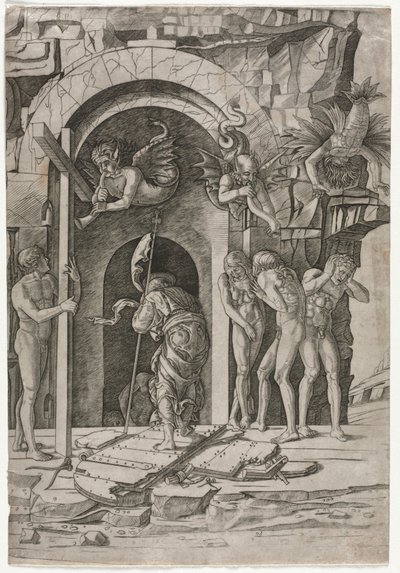 降落到Limbo，c。 1490-1500。 作者 乔瓦尼·安东尼奥·达布雷西亚