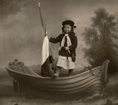 利迪亚-马斯特拉基奥的肖像与旗帜 作者 Phillipe de Marlier
