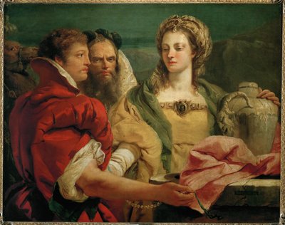 丽贝卡在井边... 作者 Giovanni Battista (1696-1770) Tiepolo