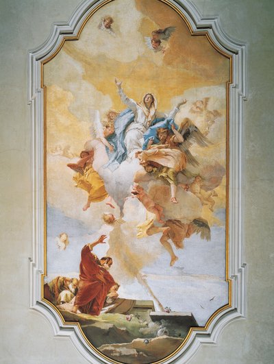 Assumption, by Giovanni Battista Tiepolo (1696-1770), fresco, Oratory of Purity, Udine 作者 乔凡尼·巴蒂斯塔·提埃波罗