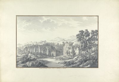 被破坏的浴的看法在Tivoli的Hadrians别墅，c.1750 作者 乔瓦尼·巴蒂斯塔·博拉