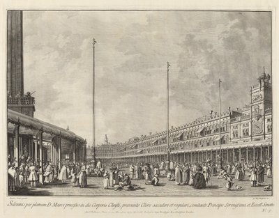 圣马可广场上的基督圣体日游行，1763-1766。 作者 乔瓦尼·巴蒂斯塔·布罗斯托洛尼