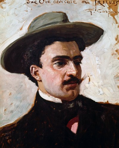 Trilussa的肖像，Carlo Alberto Camillo Mariano Salustri的图解性笔名（罗马 作者 乔瓦尼·巴蒂斯塔·卡尔帕内托