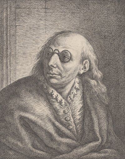 卢卡-乔丹诺的肖像，戴着圆眼镜，看着左边，1692-1727。, 1692-1727。 作者 乔瓦尼·巴蒂斯塔·卡特纳罗