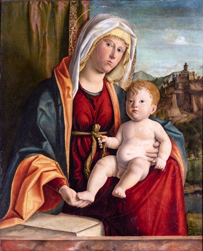 圣母与圣婴》，乔瓦尼-巴蒂斯塔（Cima da Conegliano，约 1459-1517 年）作。木板油画，尺寸：84x71.7，15 世纪晚期，威尼斯奇尼基金会 作者 乔瓦尼·巴蒂斯塔·西玛·达·科内利亚诺