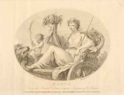 地球，由Francescco Bartolozzi（1727-1815）雕刻出版伦敦，1803年（版画） 作者 乔凡尼·巴蒂斯塔·西普里亚尼