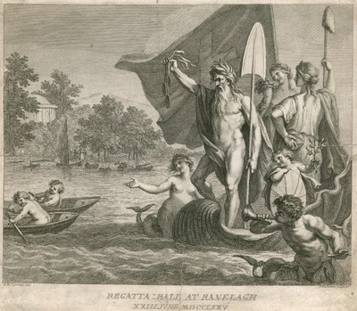 1775年6月23日，伦敦米尔班克拉内拉花园的帆船赛球 作者 乔凡尼·巴蒂斯塔·西普里亚尼