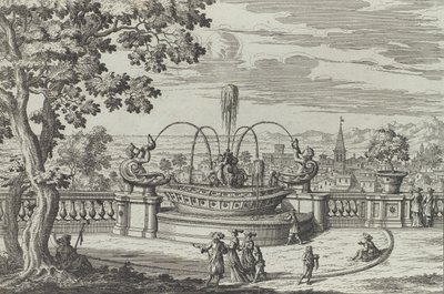Fontana di Belvedere á Frascati...，1691年或以后。 作者 乔瓦尼·巴蒂斯塔·法尔达