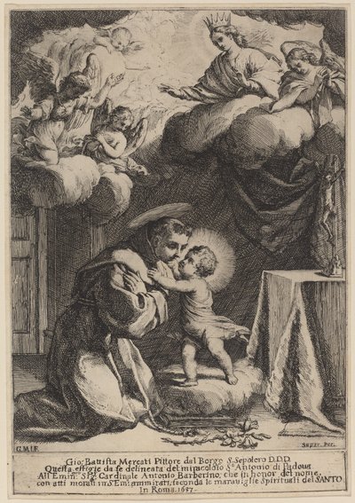 帕多瓦的圣安东尼 作者 乔瓦尼·巴蒂斯塔（Giovanni Battista Mercati）