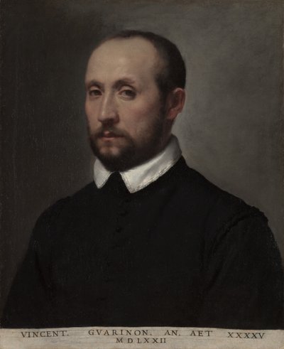 Vincenzo Guarignoni的肖像，c。 1572。 作者 乔瓦尼·巴蒂斯塔·莫罗尼