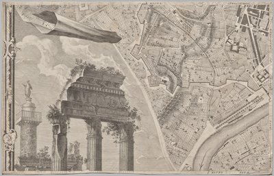 吉昂巴蒂斯塔-诺利（Giambattista Nolli）于 MDCCXLVII 年绘制的罗马新钢琴，又称 "罗马大钢琴"（La Pianta Grande di Roma）。 作者 罗科·波齐