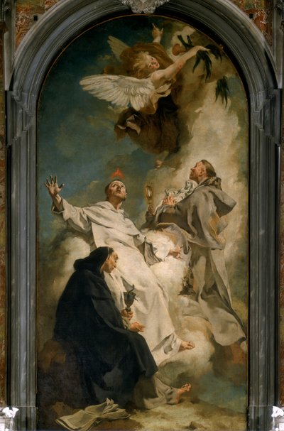 Saints Vincent Ferrer，Hyacinth和Ludovic Bertrando 作者 乔凡尼·巴蒂斯塔·皮亚泽塔