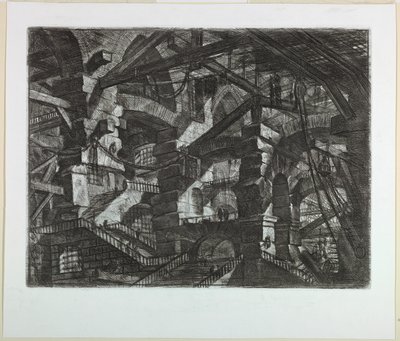 Carceri 系列，图版 XIV 作者 弗朗切斯科·皮拉内西（Francesco Piranesi）