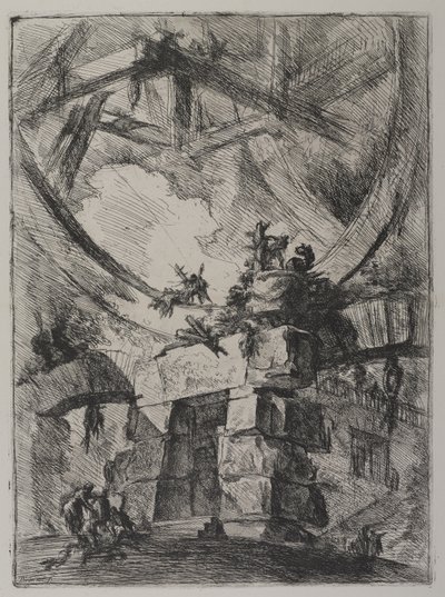 Invenzioni Capric di Carceri，后三国，第3国，约1749年（在普通纸上蚀刻） 作者 乔凡尼·巴蒂斯塔·皮拉涅西