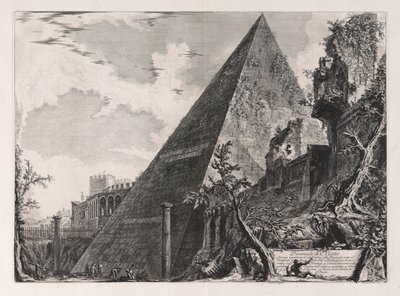 Piramide di C.盖乌斯-塞斯提乌斯金字塔》，选自《罗马风光 作者 乔凡尼·巴蒂斯塔·皮拉涅西
