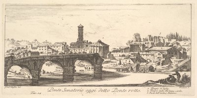 板块14：参议院桥，今天叫Ponte Rotto断桥。1.Temple o...，约1748年。 作者 乔凡尼·巴蒂斯塔·皮拉涅西