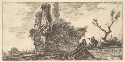 图版27：三个兄弟C.，ca的阿尔巴诺·塞普尔彻的三个Curiatii兄弟之墓。 1748。 作者 乔凡尼·巴蒂斯塔·皮拉涅西