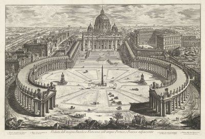 Sint-Pietersplein met de Sint-Pietersbasiliek te Vaticaanstad
Veduta dell