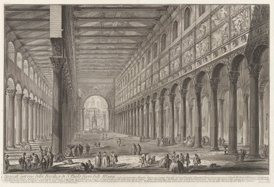 城墙外圣保罗大教堂内景 作者 Giovanni-Battista Piranesi