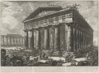 佩斯图姆的海神庙
Vue du temple de Neptune, Dieu tutélaire de l