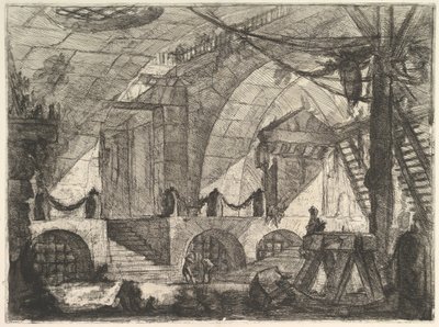 锯齿马，来自Carceri dinvenzione Imaginary Prisons，ca。 1749-50。 作者 乔凡尼·巴蒂斯塔·皮拉涅西