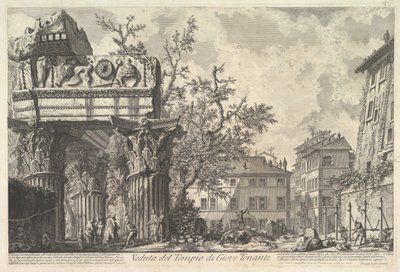 Vespian庙Jupiter Tonante庙的视图，ca。 1756。 作者 乔凡尼·巴蒂斯塔·皮拉涅西