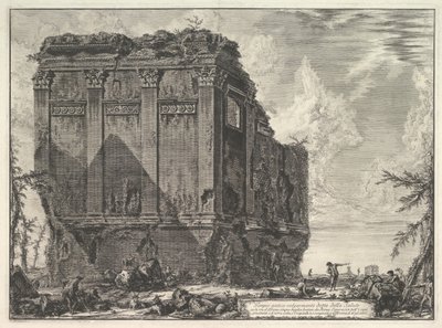 所谓的萨鲁斯神庙，在通往阿尔巴诺古道的路上，俗称...，ca。 1763。 作者 乔凡尼·巴蒂斯塔·皮拉涅西