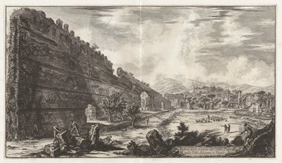 蒂沃利哈德良别墅中的禁卫军堡垒（Poecile）遗迹景观 作者 Giovanni-Battista Piranesi