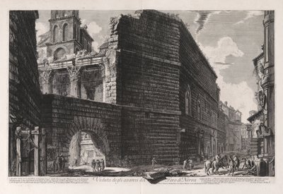 涅尔瓦广场遗迹景观，选自《罗马景观 作者 Giovanni-Battista Piranesi