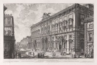Veduta del Palazzo fabbricato sul Quirinale per le Segreteria de Brevi et della Sacra Consulta（为书简秘书和神圣议会而建的基里纳宫景观），选自 Vedute di Roma 作者 乔凡尼·巴蒂斯塔·皮拉涅西