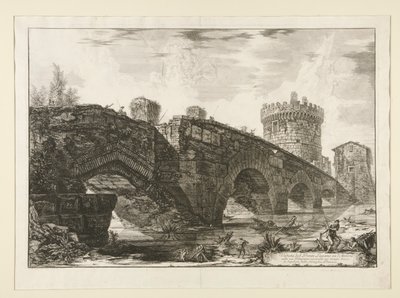 俯瞰卢加诺大桥 作者 Giovanni-Battista Piranesi