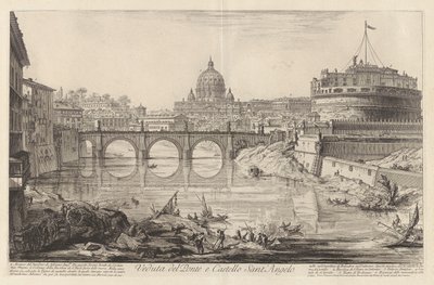 桑特大桥和城堡景观 作者 Giovanni-Battista Piranesi