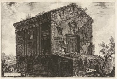 埃格利亚山谷曾经被森林环绕的卡梅尼神庙景观 作者 Giovanni-Battista Piranesi
