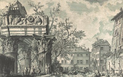 雷鸣朱庇特庙的景观，1740-60年代。 作者 乔凡尼·巴蒂斯塔·皮拉涅西
