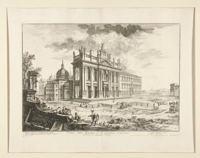 圣乔瓦尼-拉特拉塔诺大教堂景观，选自 Vedute di Roma 作者 Giovanni-Battista Piranesi