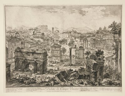 从 Vedute di Roma 望瓦基诺坎坡 作者 Giovanni-Battista Piranesi